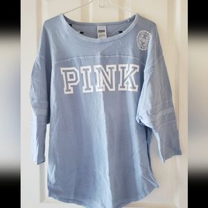 Blue Pink Victoria Secret 3/4 sleeve top